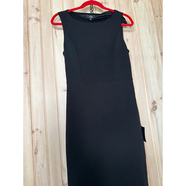 NWT Lulus Perfected Poise Black Bow Cutout Column Maxi Dress Whimsigoth Party M - Image 4