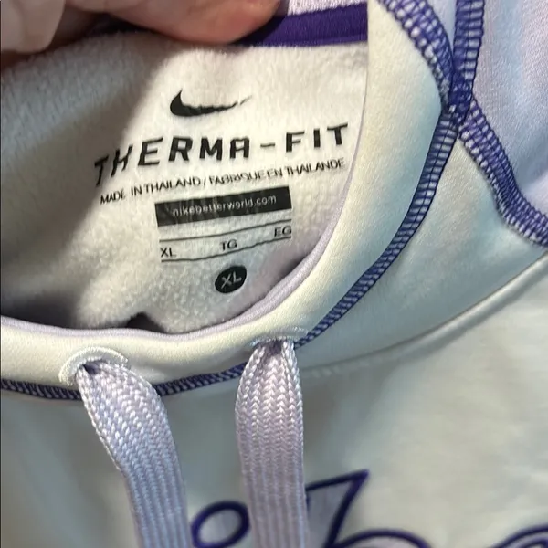 Nike White‎ and Purple Hoodie - Image 2