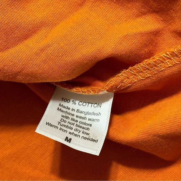 Harley-Davidson Shirt Womens Medium Orange Graphic Tee Crew Neck Casual Biker‎ - Image 4