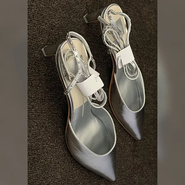 Dolce Vita Loklyn Studded Heels Silver Color Women’s Size- 8.5 - Image 8