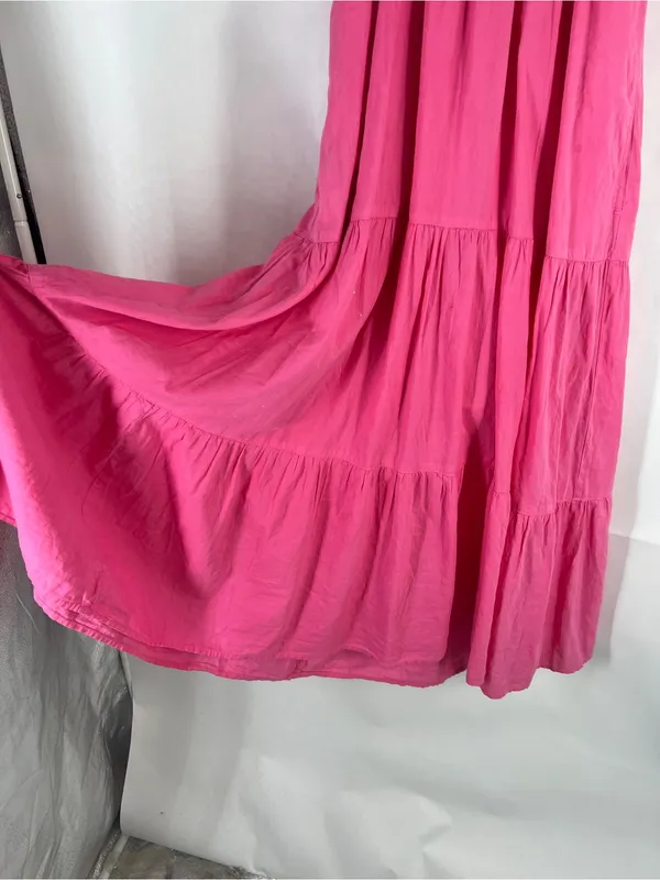 XiRENA Lorraine Pink Smocked Tie Strap Cotton Maxi Dress XS - Image 5
