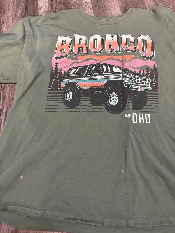 Bronco car graphic tee Green Size XL - Image 2