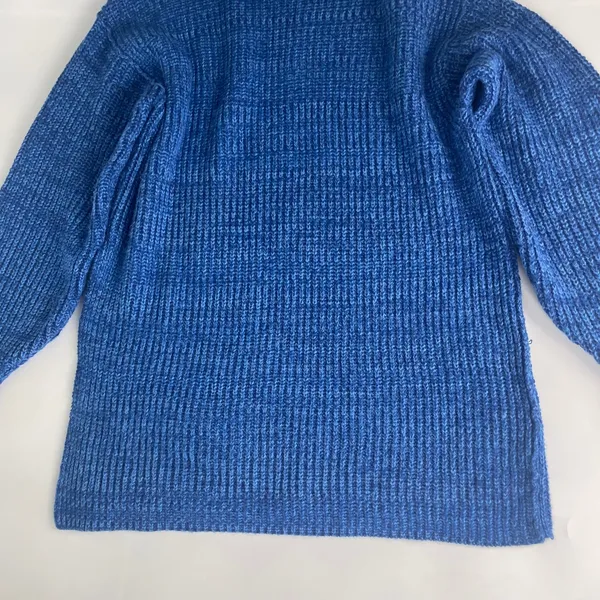 Free People Slouchy Sweater Women Blue 'Eleven' Tunic Medium Oversize Turtleneck - Image 7