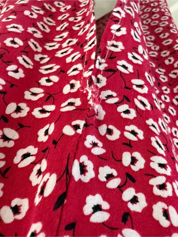 SHEIN Red Floral Maxi Skirt - Image 4