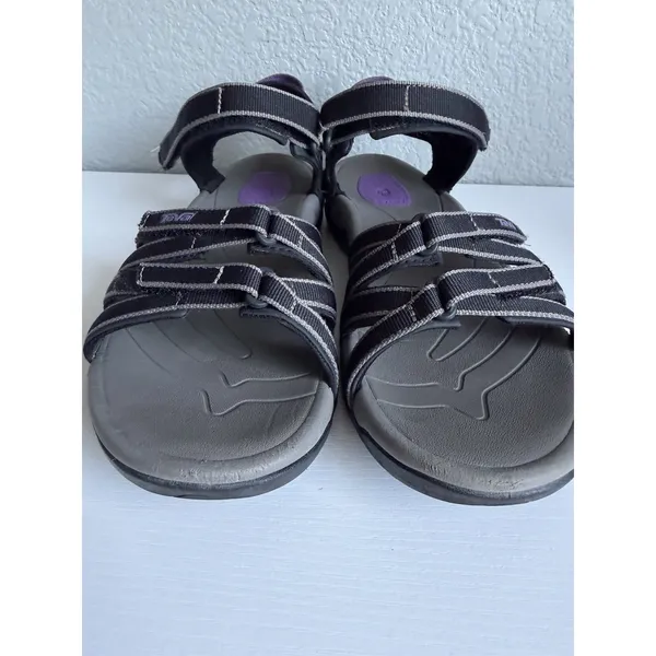 Teva Tirra Women's US 10 Black Gray Purple Sport Hiking Sandals 4266 - Image 6