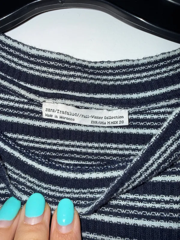 ZARA Striped Fitted Dress - Image 3