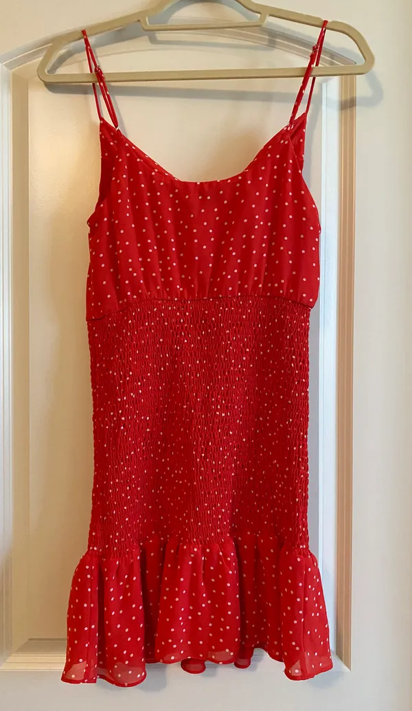 Ivy & Leo Red Smock Cowl Neck Dress - Image 2