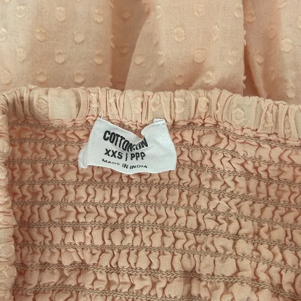 Cotton On skirt. Elastic waist with tie up front design. Color- peach. Size XXS - Image 5