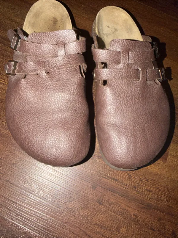 Birkenstock Birki's Camden Brown Pebble Leather Double-Buckle Clogs summer boho - Image 2
