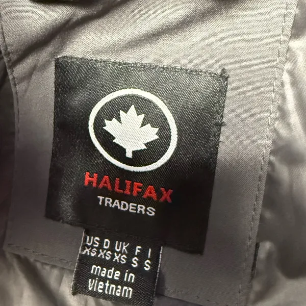 Halifax Traders Quilted Full Zip Hooded‎ Jacket in Black Size Extra Small - Image 4