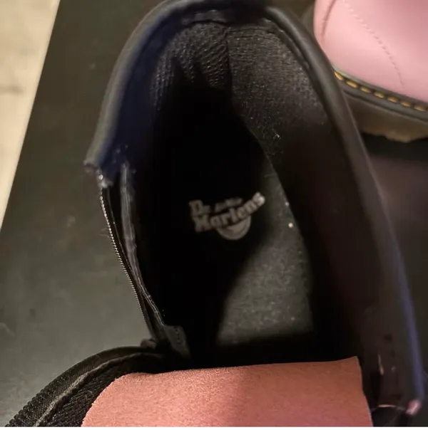 Dr. Martens Light Pink Boots with Black Accents and bouncing soles)(UK3-US4Med) - Image 7
