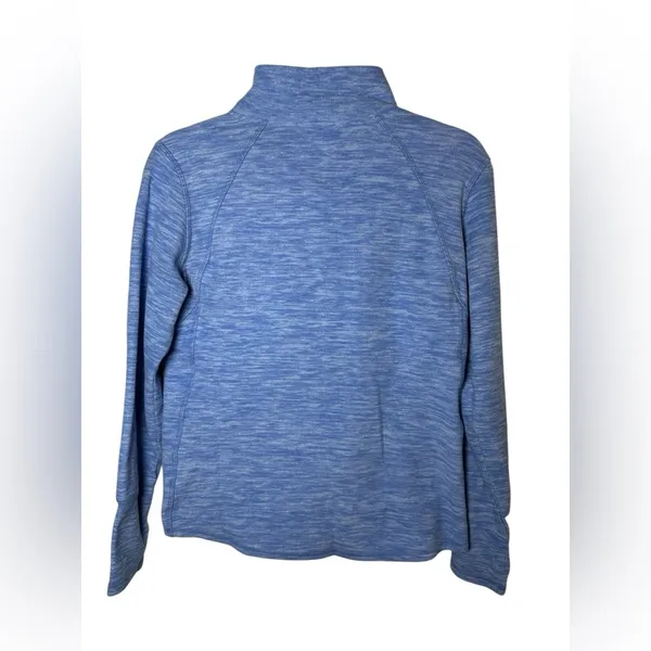 St. John’s Bay Active Blue Space Dye 1/4 Zip Pullover Fleece Lined Size Small‎ - Image 5