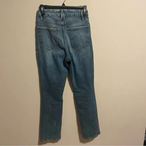Good American Good Vintage High Rise Distressed Straight Leg Jeans- Size 0 (25) - Image 7
