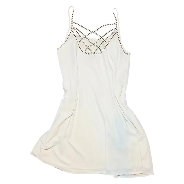 White Beaded Cage Back Mini Dress Womens Size Medium Cream‎ NWT Summer Cocktail - Image 8