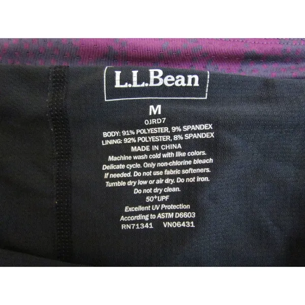 L.L.Bean Active Skort Size M Purple Floral Athletic Tennis Golf Hiking 50+ UPF - Image 4