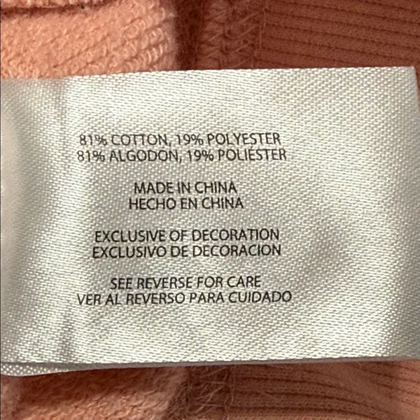 Gap women's henley pullover sweatshirt peachy pink Melba size medium preloved - Image 8