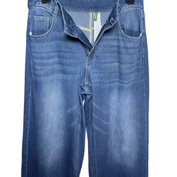 HALARA Flex Women’s Baggy Wide Leg Blue Denim Stretch Jeans - Image 5
