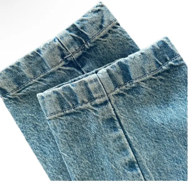 Zara High Rise Blue Jeans Classic Fit Size XL - Image 3