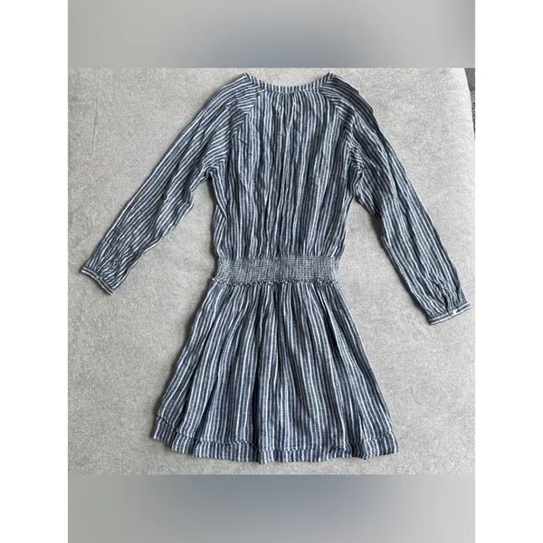 Rails Jasmine Linen Mini Dress in Tibet Stripe Blue - Image 8