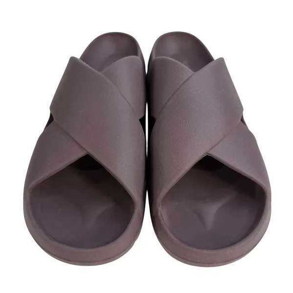 Gap Women's 10 Criss-Cross Pillow Pool‎ Slides Sandals Platform Peppercorn Brown - Image 2