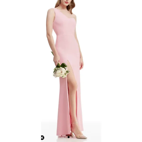 NEW Dress the Population Magdalynn Asymmetric One Shoulder Mermaid Gown Sz XS - Image 2