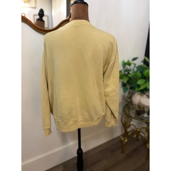 Vintage GAP Sweatshirt Yellow Crew Neck Pullover Everyday Basic Comfy Casual‎ - Image 2