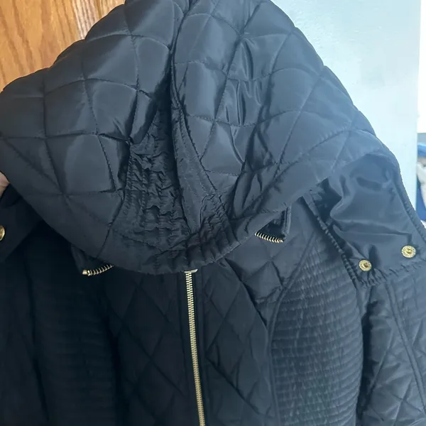 Michael Kors Dark Black Quilted Puffer Coat - Image 3