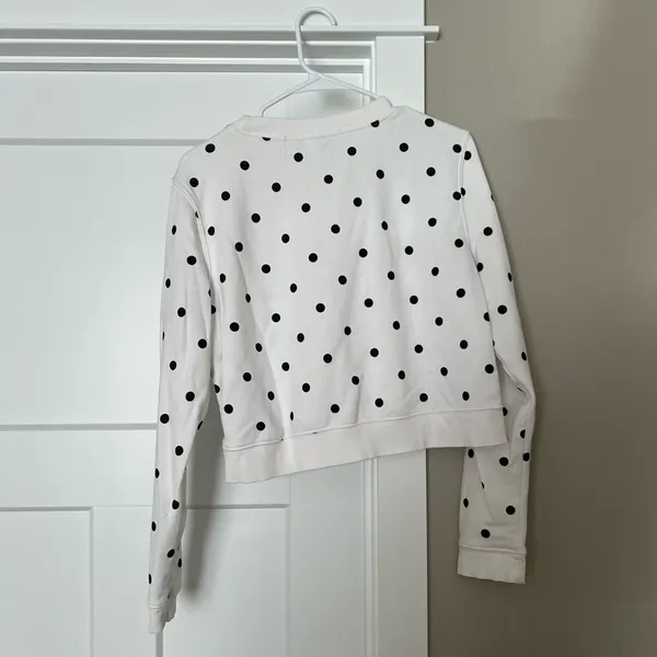 H&M White Sweater with Black Polka Dots - Image 4