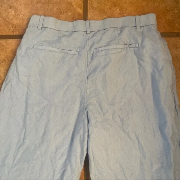 Abercrombie & Fitch Curve Love Sky Blue Wide Leg Trousers size 8 - Image 8