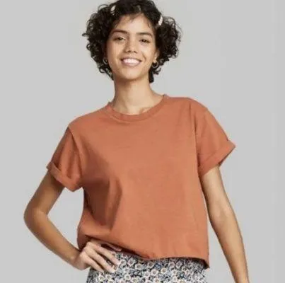Wild Fable - Women's Short Sleeve Crop Top- Small, New - Image 2