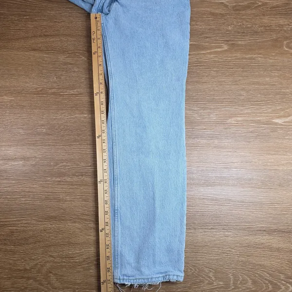 Abercrombie & Fitch 90s Straight Jeans Women 28 6S Light Wash High Rise Casual - Image 5