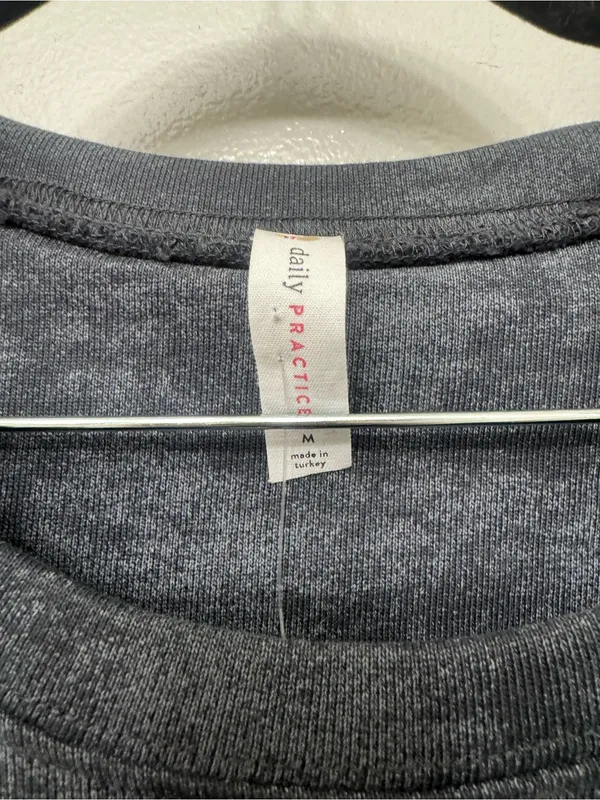 NWT Anthropologie Daily Practice Washed Short Sleeve Sweatshirt - Image 4