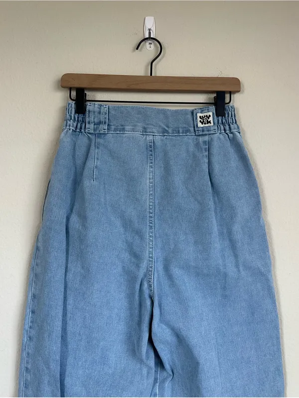 Lucy & Yak Addison Light Wash Denim High Rise Jeans - Image 4