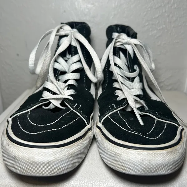 Vans Sk8-Hi Black Sneakers Women's High Top Skate Shoes Classic Style Size 8‎ - Image 2