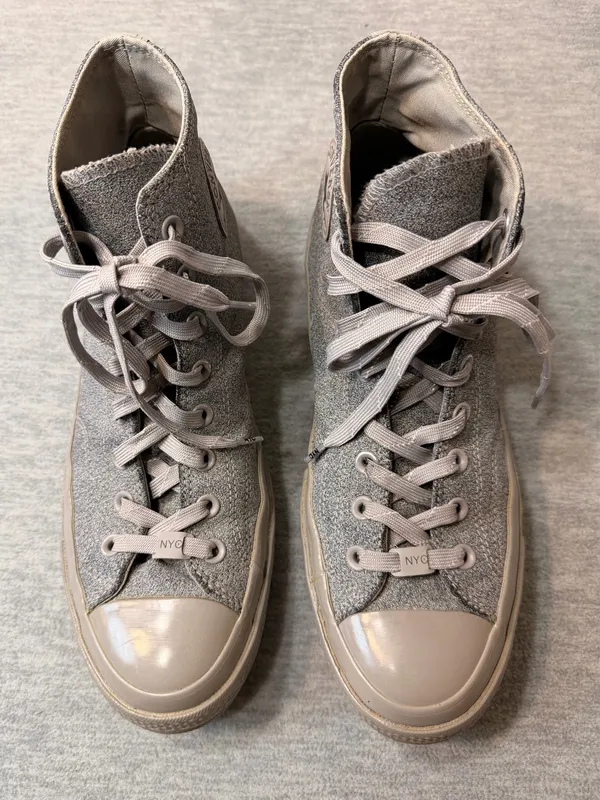 Converse Chuck Taylor All Star High Top Silver Glitter Women’s 12 NYC - Image 7