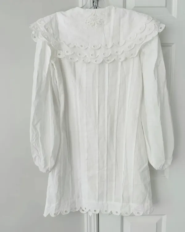 Farm Rio Collared Button Front Mini Dress, Size L - Image 9