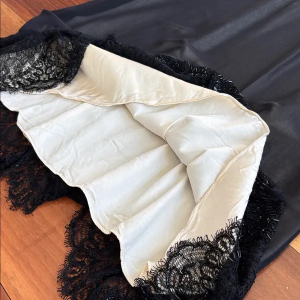 Silk dress Black Size L - Image 6