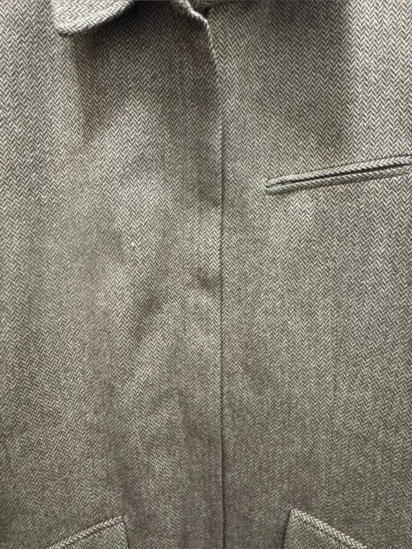 Evan Picone Herringbone Tan Wool-Blend Tailored Equestrian Blazer 12 - Image 3