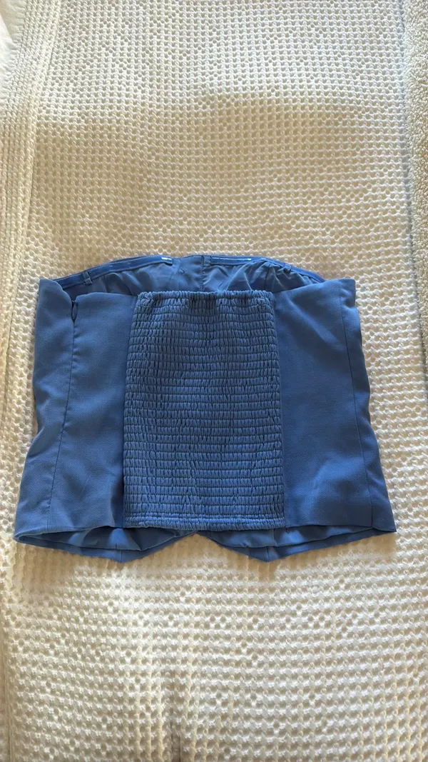 Abercrombie & Fitch Strapless Royal Blue Corset Top - Image 3