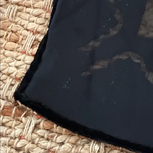 Velvet Burnout Abstract Floral Scarf in Black and Red - Image 4