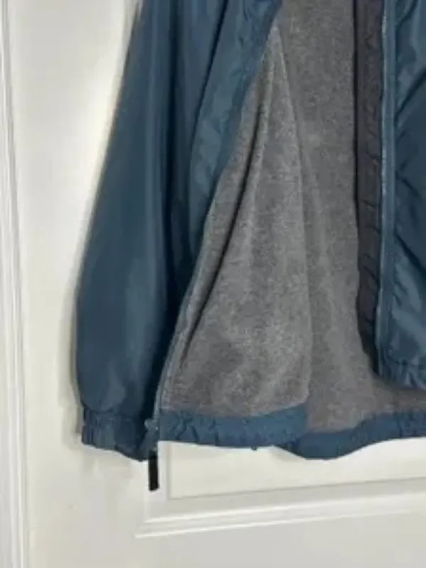 Vintage Columbia Fleece Lined Jacket Sz S Blue Nylon Bomber Jacket - Image 9