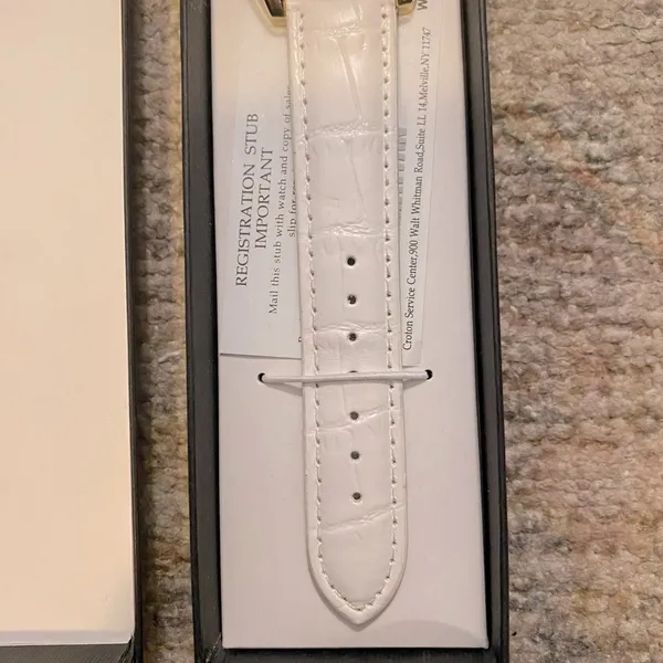 Manhattan NIB Stainless Steel White and Gold Watch - Image 3