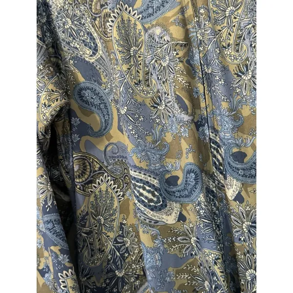 Collection ETC Womens House‎ Dress Paisley Long Sleeve Medium Polyester 1/2 Zip - Image 10