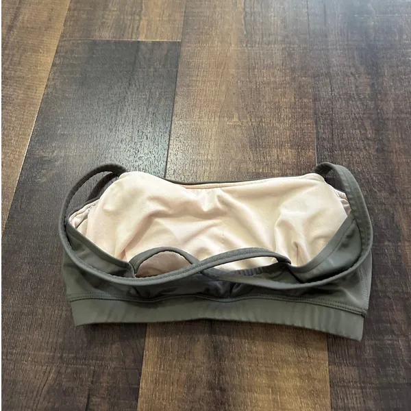 Albion Fit Olive Green Bikini Swim Top Small - Image 4