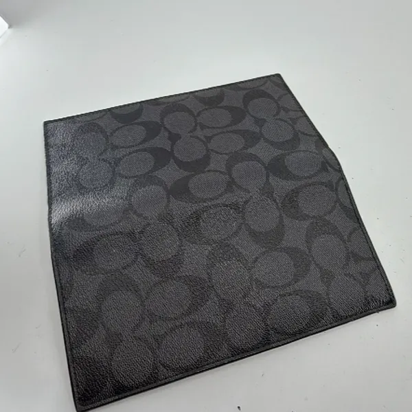 Coach Billfold Black Signature Coated Canvas Wallet - Image 8