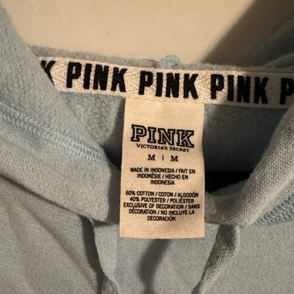 PINK Victoria's Secret Blue Sweatshirt - Image 2