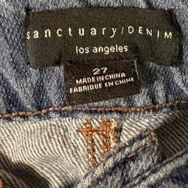 Sanctuary Denim Women's Stretchy Wideleg Baggy Blue Jeans in size 27 - Image 4