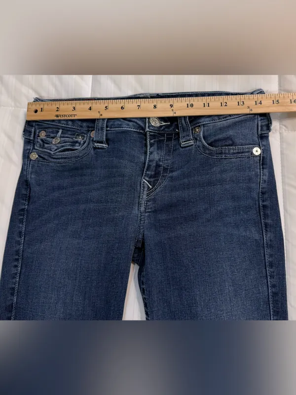 True Religion Slim Straight Medium Wash 5 Picket Jeans. Size 27 - Image 6