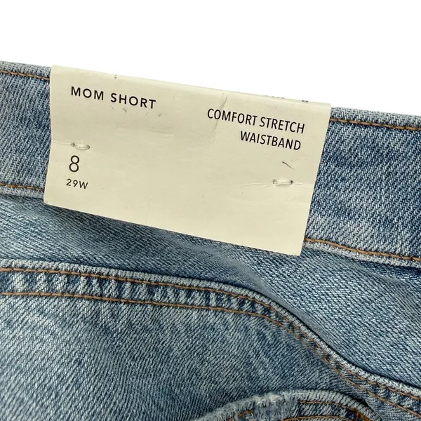 American Eagle Size 8 29 Jean Denim Mom Shorts New with Tags Stretch Waistband - Image 4