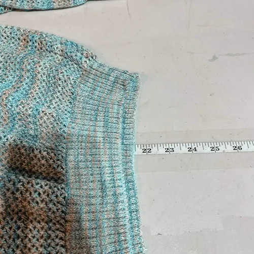 John Paul Richard Women's Beachy Knit Pullover Sweater Green Blue Medium coastal - Image 9
